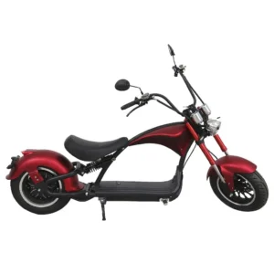 Scooter électrique chopper ColisWheels M1 rouge homologué pour la Suisse.